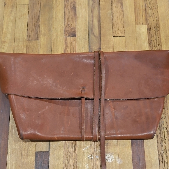 Brown Leather Clutch - Picture 2 of 6